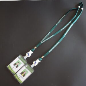 รับผลิต สายคล้องบัตรพนักงาน สายห้อยบัตร สกรีน ตัวนูน โลโก้เรซิ่น 1 จุด