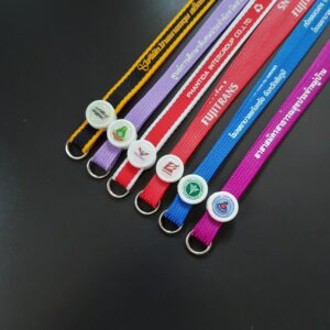 รับผลิต สายคล้องบัตรพนักงาน สายห้อยบัตร สกรีน ตัวนูน โลโก้เรซิ่น 1 จุด