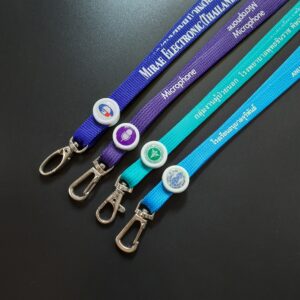 รับผลิต สายคล้องบัตรพนักงาน สายห้อยบัตร สกรีน ตัวนูน โลโก้เรซิ่น 1 จุด