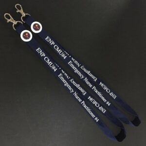 รับออกแบบ ผลิต สายคล้องบัตร สายห้อยป้าย สรีนชื่อ ซิลค์สกรีน โลโก้เรซิ่น 1 จุด