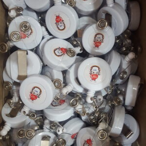 โยโย่ติดบัตรสีขาว ติดโลโก้เรซิ่น