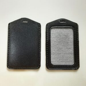 ซองหนังใส่บัตร ซองหนังPU สีดำ