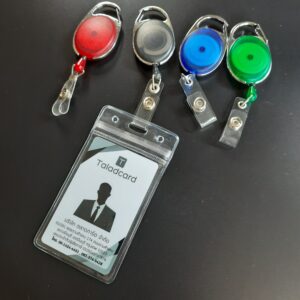 โยโย่ติดบัตรแบบวงรี ซองซิปใสใส่บัตร