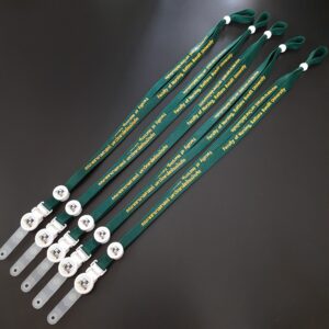 สายคล้องบัตร สกรีนชื่อ สถานบัน มหาวิทยาลัย คณะพยาบาล สีเขียว