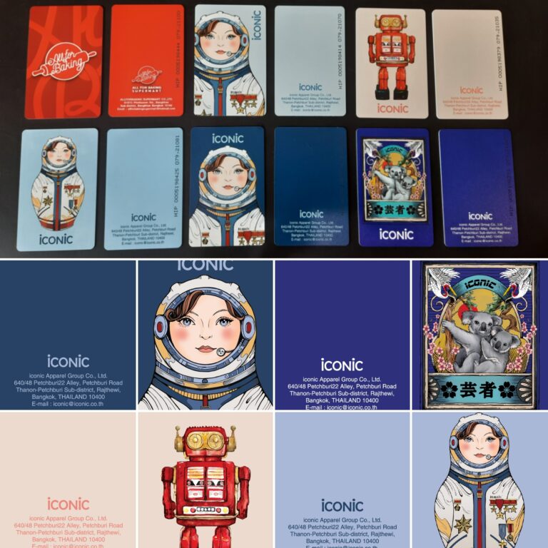 เปรียบเทียบสีไฟล์อาร์ตเวิร์ค กับสีงานพิมพ์ของจริง ลงบัตรพลาสติกพิมพ์ยูวี