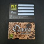 พิมพ์บัตรสมาชิก Fitness มีแถบเซ็นชื่อ บัตรสีดำ ลัตรพลาสติกแข็ง พิมพ์ 4 สี 2 หน้า