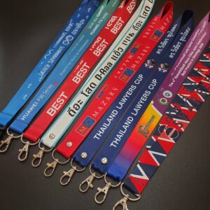 แบบตัวอย่างสายคล้องคอ สายคล้องบัตร สายใหญ่กว้าง 25 มม.