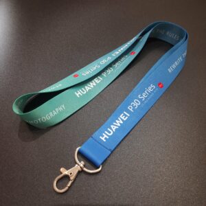 สายคล้องสกรีนโลโก้ Huawei สายคล้องใหญ่กว้าง 25 มม. ไล่สีน้ำเงิน เขียว