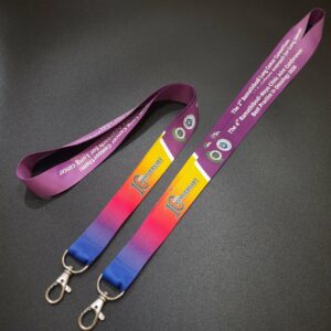 สายคล้องสกรีนข้อความ สายคล้องกว้าง 25 มม. ไล่สี