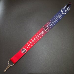 สายคล้องคอพิมพ์ลาย ธงชาติไทย สกรีนเบอร์โทร สำหรับกรุ๊ปทัวร์ สายกว้าง 25 มม.