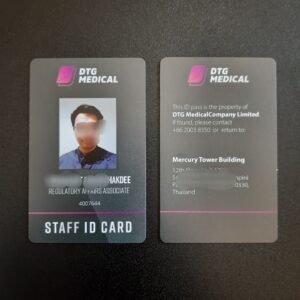 บัตรพนักงาน สีดำ บัตรstaff