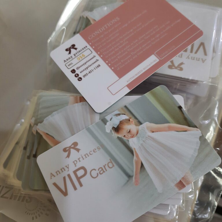 พิมฑ์บัตรสมาชิก พร้อมเงื่อนไขการใช้บัตร ภาษาอังกฤษ รันนัมเบอร์