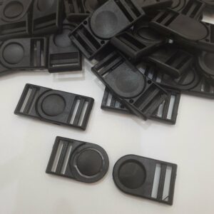 อะไหล่ประกอบสายคล้อง สายกระเป๋า รีลิสฮุค ตัวปลดล็อคสีดำ แบบกลม 20มม.