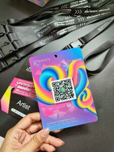 บัตรเข้างาน สแกน QR code บัตรผู้สื่อข่าว บัตรผ่าน ป้ายห้อยคอ